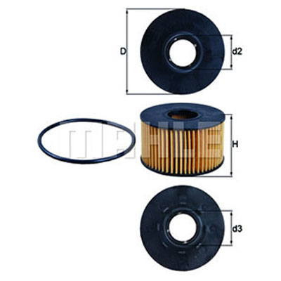 MAHLE Oil Filter OX 191D.
